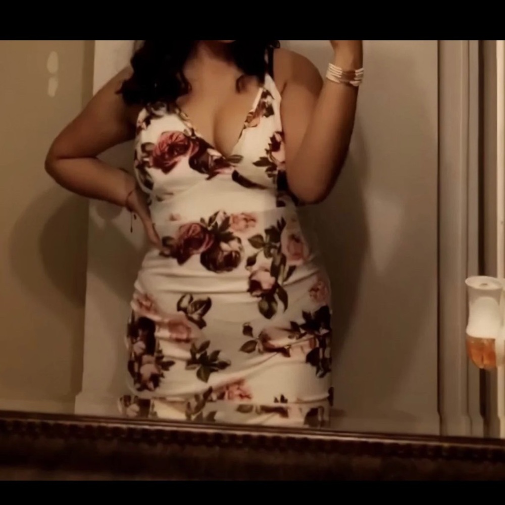 White floral dress
